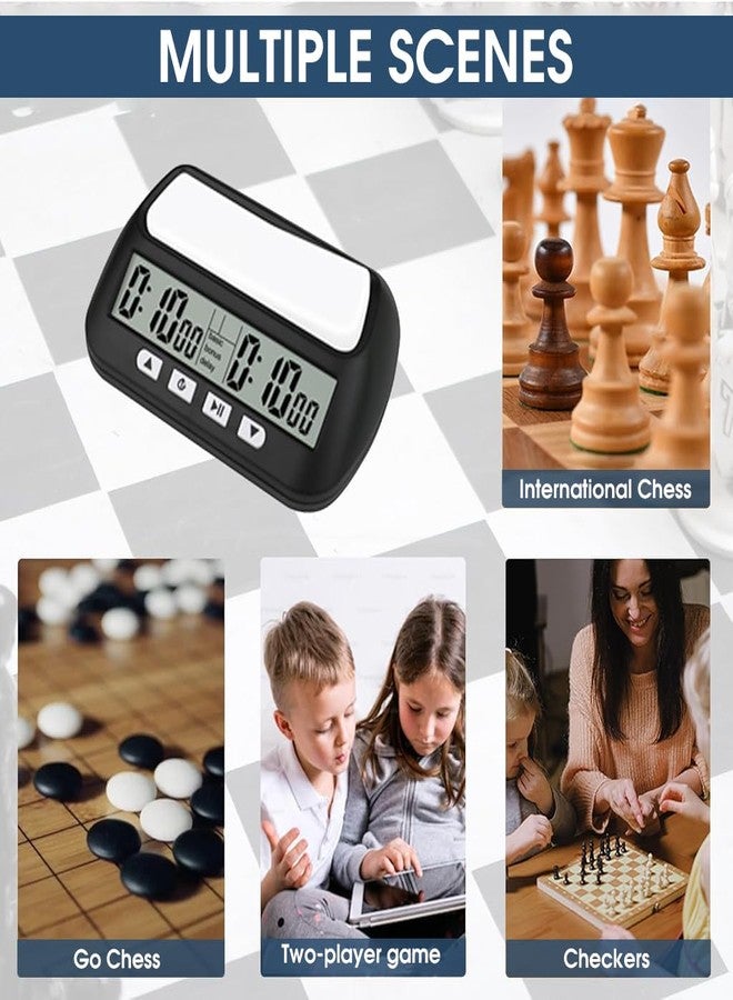 Zibuyu® Digital Chess Clock Timer for Board Games, Professional Chess Timer with Bonus Delay Count Down Up Function, Batteries Not Included - Image 5